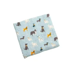 Stephen Joseph Blankets & Quilts*- Dog Muslin Swaddle