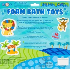 Stephen Joseph Bath Toys*- Foam Bath Toy, Wild Animals
