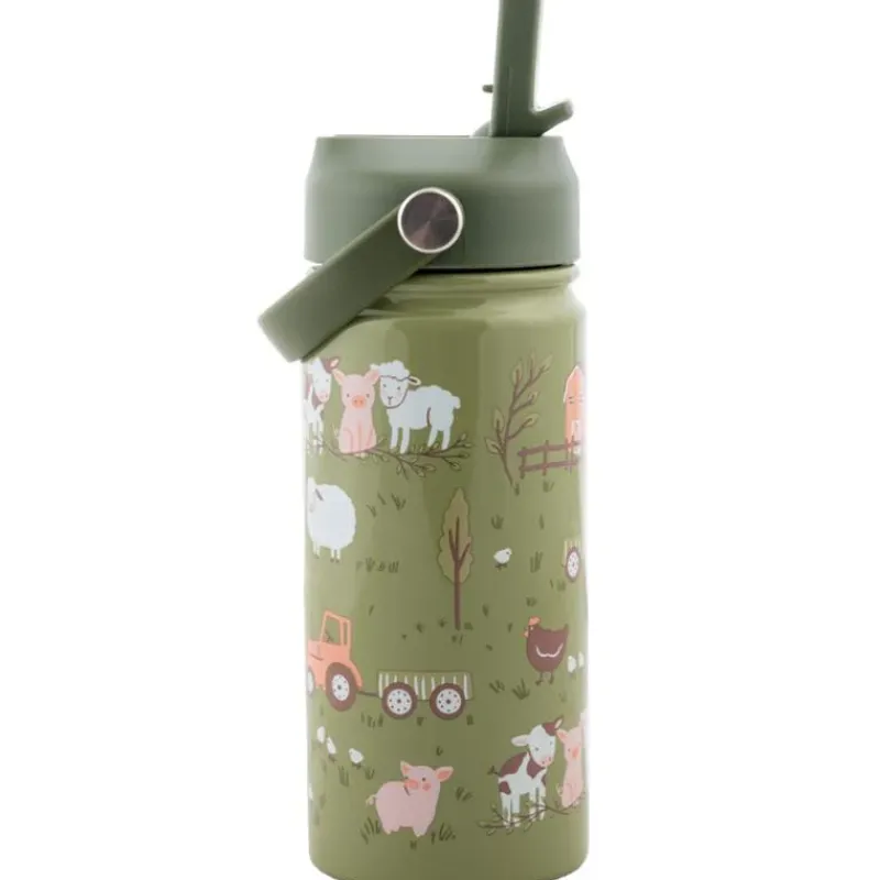 Stephen Joseph Insulated Cups|Dishes, Utensils & Food Containers*- Insulated Stainless Steel Bottle With Handle Farm