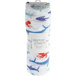 Stephen Joseph Blankets & Quilts*- Muslin Blankets, Shark