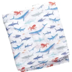 Stephen Joseph Blankets & Quilts*- Muslin Blankets, Shark
