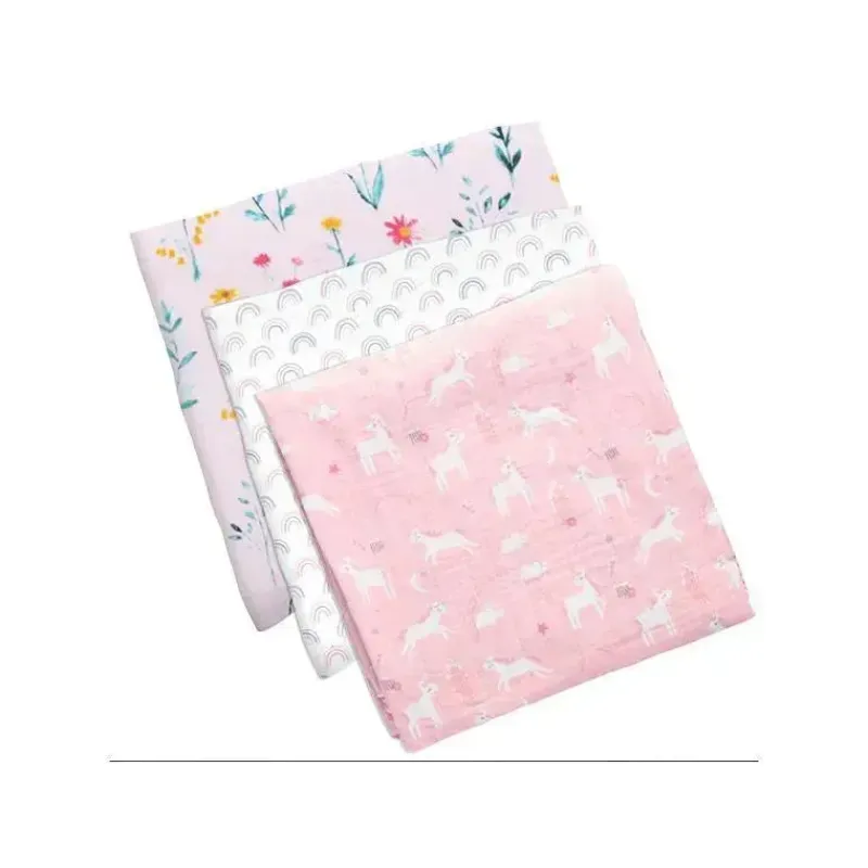 Stephen Joseph Blankets & Quilts*- Muslin Blanket Set 3Pk, Unicorn