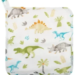 Stephen Joseph Baby Bath Towels*- Muslin Hooded Towel With Washcloth, Dino