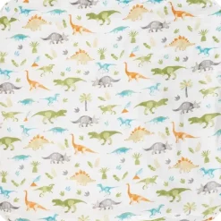 Stephen Joseph Baby Bath Towels*- Muslin Hooded Towel With Washcloth, Dino