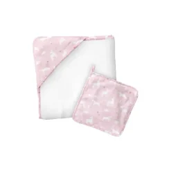 Stephen Joseph Baby Bath Towels*- Muslin Hooded Towel With Washcloth, Unicorn
