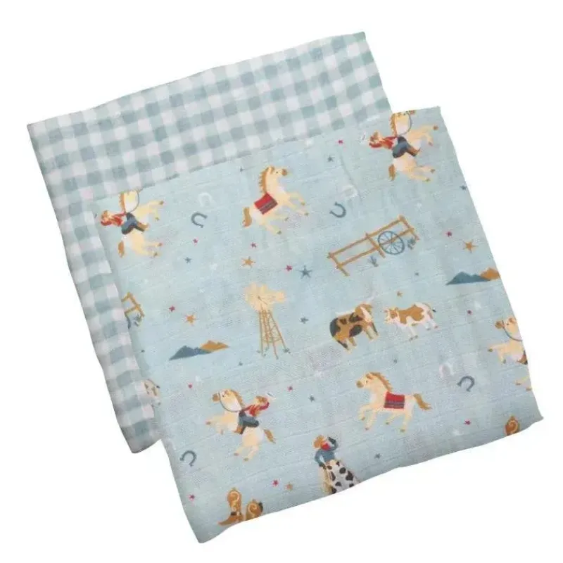 Stephen Joseph Blankets & Quilts*- 2Pk Western Muslin Blanket Set