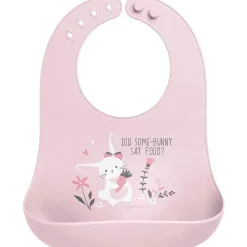 Stephen Joseph Easter|Bibs*100% Silicone Bibs For Baby Girl, Bunny