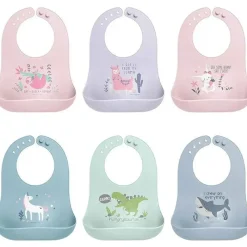 Stephen Joseph Easter|Bibs*100% Silicone Bibs For Baby Girl, Bunny