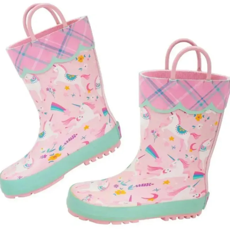 Stephen Joseph Rain Accessories*- Waterproof Rainboots for Kids, Pink Unicorn