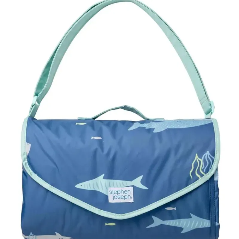 Stephen Joseph Mattresses, Pads & Covers*- Wipeable Play Blanket, Shark