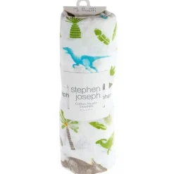 Stephen Joseph Blankets & Quilts*Dino Muslin Baby Blankets