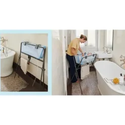 Stokke Bath Tubs & Seats*® - Flexi Bath® | Foldable Baby Bath Tub Bundle, Ocean Blue