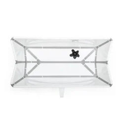 Stokke Bath Tubs & Seats*- Flexi Bath Bundle Folding Baby Bathtub with Newborn Support, White/Grey