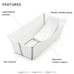 Stokke Bath Tubs & Seats*- Flexi Bath Tub X-Large Bundle, White