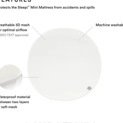 Stokke Crib & Bed Sheets*- New Sleepi Mini Protection Sheet, White