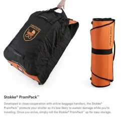 Stokke Stroller & Car Seat Bags*- PramPack, Black & Orange