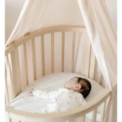 Stokke Crib & Bed Sheets*- Sleepi Canopy by Pehr, Blush