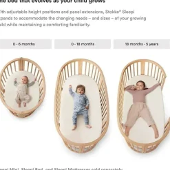 Stokke Crib & Bed Sheets*- Sleepi Fitted Sheet, White
