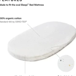 Stokke Crib & Bed Sheets*- Sleepi Fitted Sheet by Pehr, Celestial