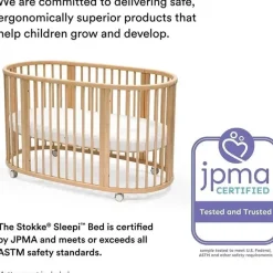 Stokke Crib & Bed Sheets*- Sleepi Fitted Sheet by Pehr, Celestial