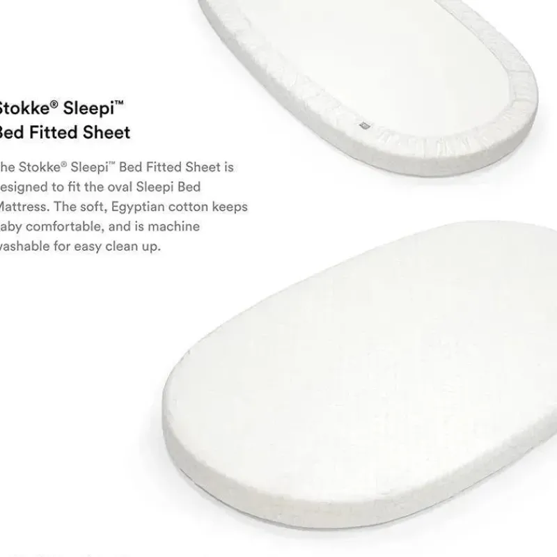 Stokke Crib & Bed Sheets*- Sleepi Fitted Sheet, Fans Grey