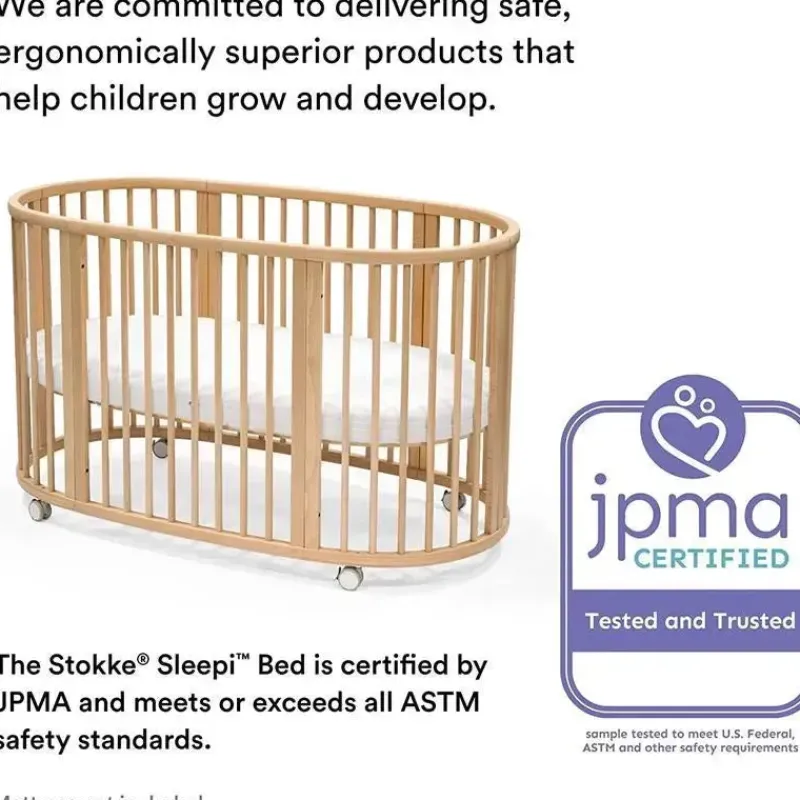 Stokke Crib & Bed Sheets*- Sleepi Fitted Sheet, Fans Grey