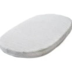 Stokke Crib & Bed Sheets*- Sleepi Fitted Sheet by Pehr, Stripes Away Pebbles