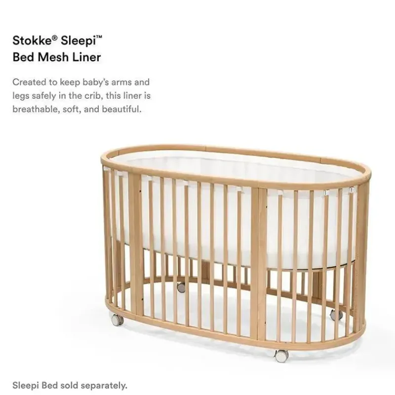 Stokke Bumpers, Liners & Skirts*- Sleepi Mesh Liner, White