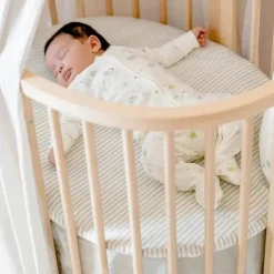 Stokke Bumpers, Liners & Skirts*- Sleepi Mini Bed Skirt by Pehr, Blush