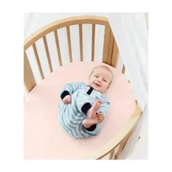 Stokke Crib & Bed Sheets*- Sleepi Mini Fitted Sheet, Peachy Pink