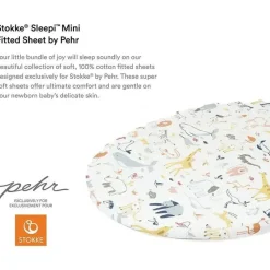 Stokke Crib & Bed Sheets*- Sleepi Mini Fitted Sheet by Pehr, Into The Wild