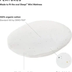 Stokke Crib & Bed Sheets*- Sleepi Mini Fitted Sheet by Pehr, Celestial