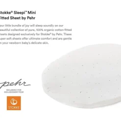 Stokke Crib & Bed Sheets*- Sleepi Mini Fitted Sheet by Pehr, Celestial