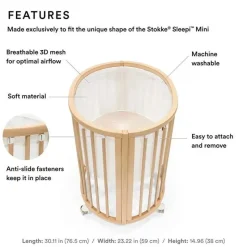 Stokke Bumpers, Liners & Skirts*- Sleepi Mini Mesh Liner, White