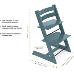 Stokke High Chair*- Tripp Trapp High Chair, Fjord Blue