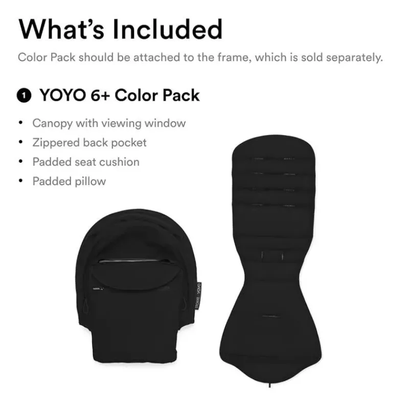 Stokke Liners & Color Packs*- Yoyo 6+ Color Pack, Black