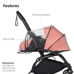 Stokke Weather Shields & Nets*- Yoyo 0+ Newborn Pack Rain Cover, Black