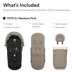 Stokke Bassinets & Carrycots*- Yoyo 0+ Newborn Pack, Taupe