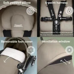 Stokke Bassinets & Carrycots*- Yoyo 0+ Newborn Pack, Taupe