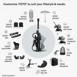 Stokke Bassinets & Carrycots*- Yoyo 0+ Newborn Pack, Stone