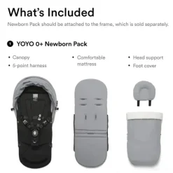 Stokke Bassinets & Carrycots*- Yoyo 0+ Newborn Pack, Stone