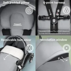 Stokke Bassinets & Carrycots*- Yoyo 0+ Newborn Pack, Stone