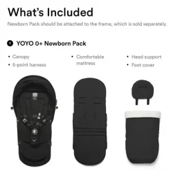 Stokke Bassinets & Carrycots*- Yoyo 0+ Newborn Pack, Black