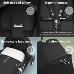 Stokke Bassinets & Carrycots*- Yoyo 0+ Newborn Pack, Black