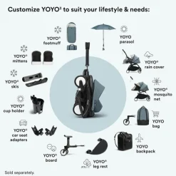 Stokke Bassinets & Carrycots*- Yoyo 0+ Newborn Pack, Aqua