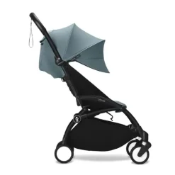 Stokke Lightweight Strollers*- Yoyo³ Stroller Black Frame Bundle 6+, Aqua