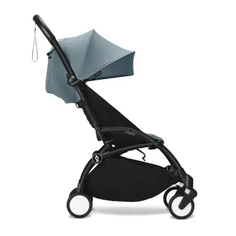 Stokke Lightweight Strollers*- Yoyo³ Stroller Black Frame Bundle 6+, Aqua