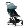Stokke Lightweight Strollers*- Yoyo³ Stroller White Frame Bundle 6+, Aqua