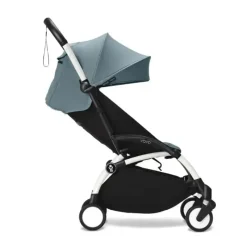 Stokke Lightweight Strollers*- Yoyo³ Stroller White Frame Bundle 6+, Aqua