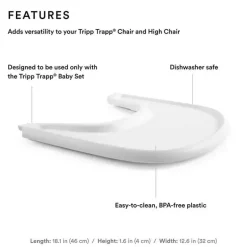 Stokke High Chair Accessories|High Chair*Tray, White - Compatible with the ® Baby Set from V2 onwards